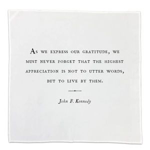 JFK quote tea towel
